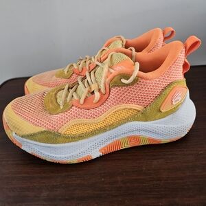 UNDER ARMOUR Curry 3Z Vibrant Orange & Yellow Sneakers, Shoes